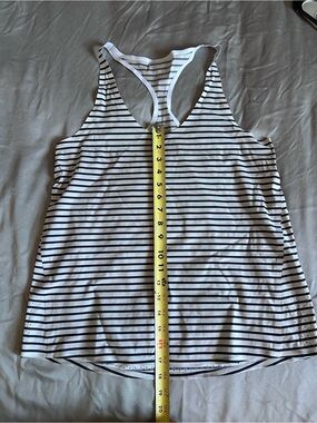 ADAY Dark Navy/black Stripe Racerback Tank